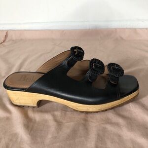 Beklina Leather Sandals with Wooden Sole
